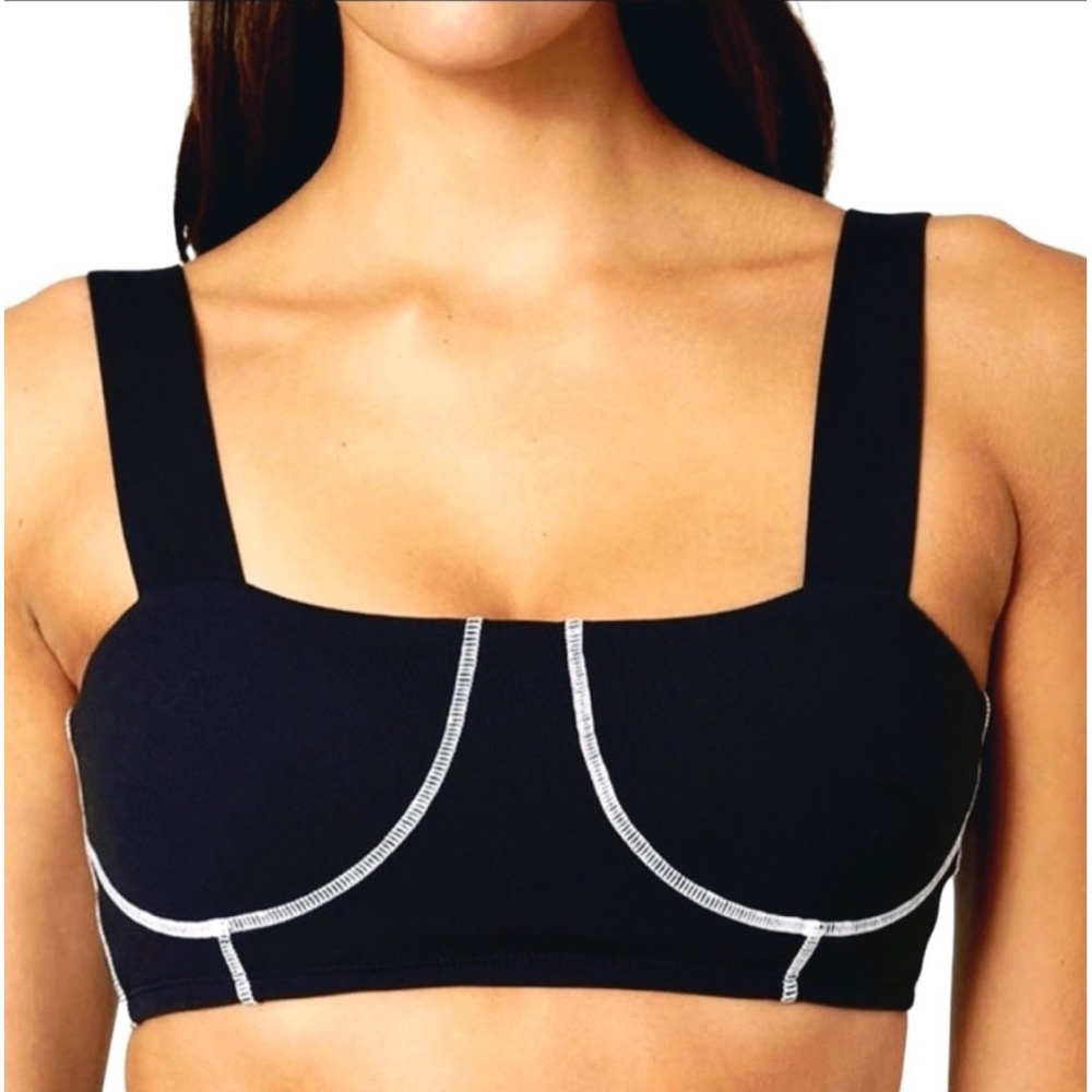 We Wore What Corset Top Black/White Size Small NWT